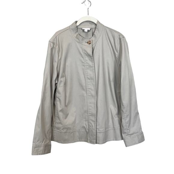 J Jill Lightweight Pleated Back Jacket Women's LP Beige - Picture 1 of 9